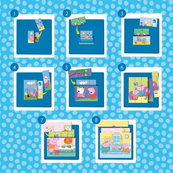 Peppa Pig 8 in 1 puzzle progressivo da 25 pezzi - Lisciani immagine 4