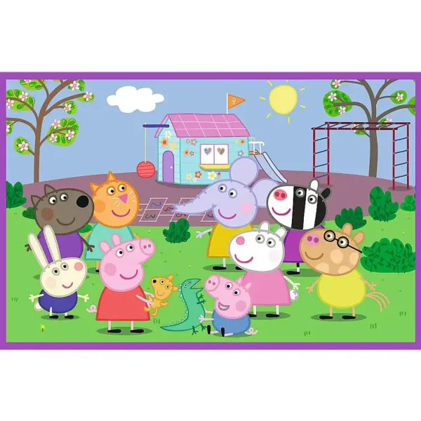 Peppa al parco giochi puzzle 2x24 pezzi - Trefl immagine 3