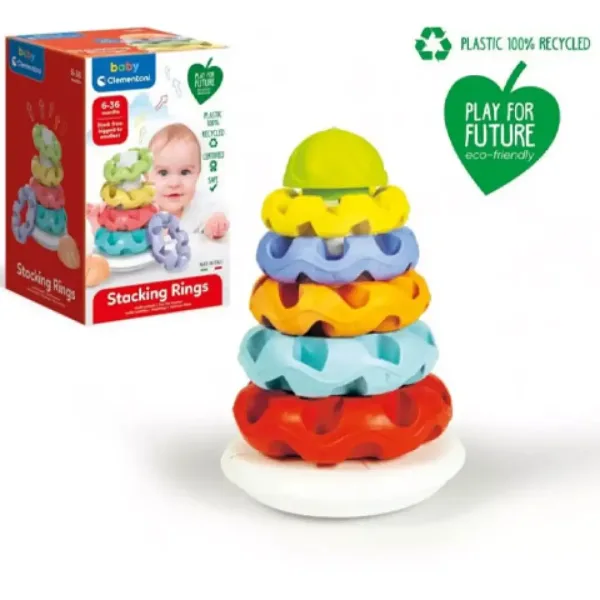 Piramide ad anelli in plastica riciclata al 100% - Clementoni baby immagine 3