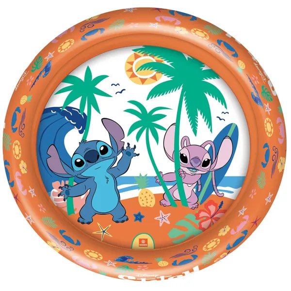 Piscina gonfiabile Disney Stitch a 2 anelli da 100 cm - Mondo Toys immagine 2