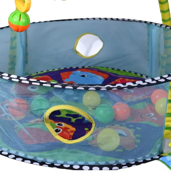 Piscina per bambini a forma di tartaruga con palline e accessori 70x90cm immagine 6
