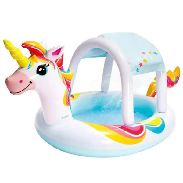 Piscina spruzzante a forma di unicorno 254x132x109cm - Intex immagine 1