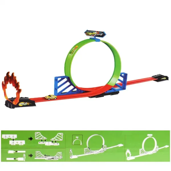 Pista da corsa Track Racing 360° con super loop e 1 macchinina immagine 3