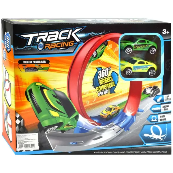 Pista da corsa Track Racing con super loop a 360° e 2 macchinine immagine 1