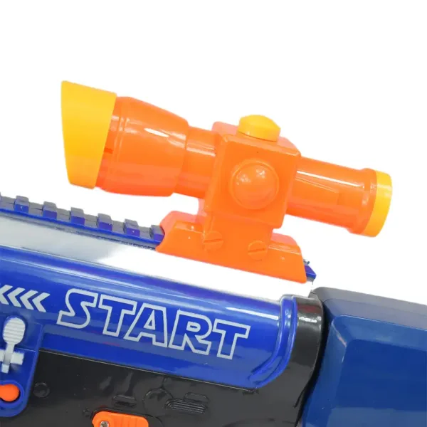 Pistola a Proiettili Morbidi: Arma elettrica spara-spugne con caricatore e proiettili in due varianti da 60 cm immagine 5