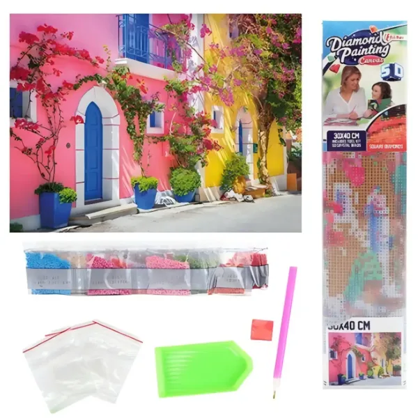 Pittura diamante: Colori della Grecia set di pittura diamante 30x40cm immagine 2