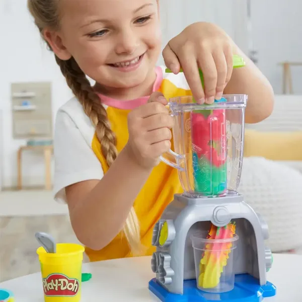 Play-Doh: Frullatore Swirlin Smoothies con 5 vasetti di pasta modellabile 198g immagine 3