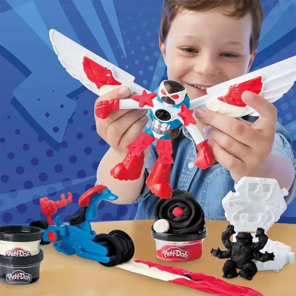 Play-Doh: Marvel Capitan America Moto Slicer set da gioco - Hasbro immagine 3