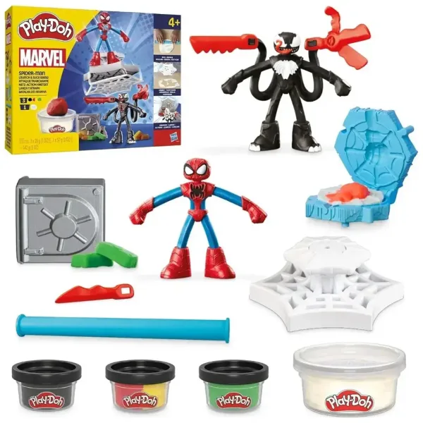 Play-Doh: Marvel Spider-Man Launch & Slice set da combattimento - Hasbro immagine 3