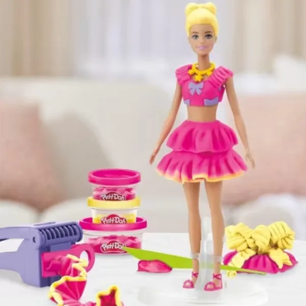 Play-Doh: Set di pasta modellabile Barbie riccioli e fiocchi - Hasbro immagine 3