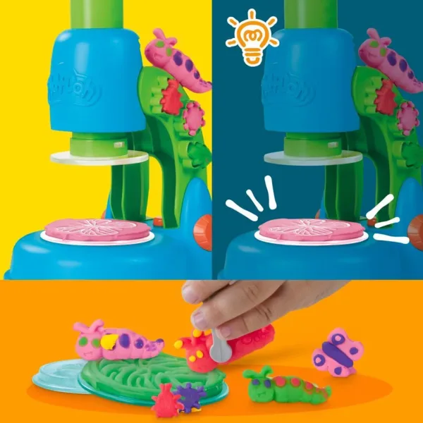 Play-Doh: Wonder Glow set di pasta modellabile con elementi luminosi e microscopio – Hasbro immagine 2