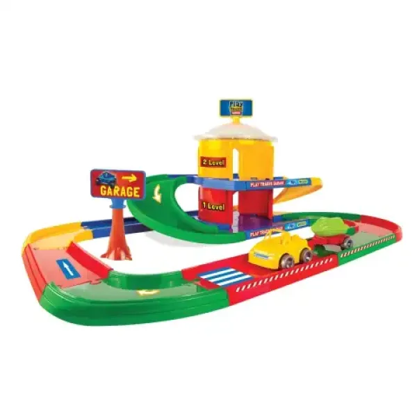 Play Tracks: Rimorchio con auto giocattolo a 2 piani - Wader immagine 2