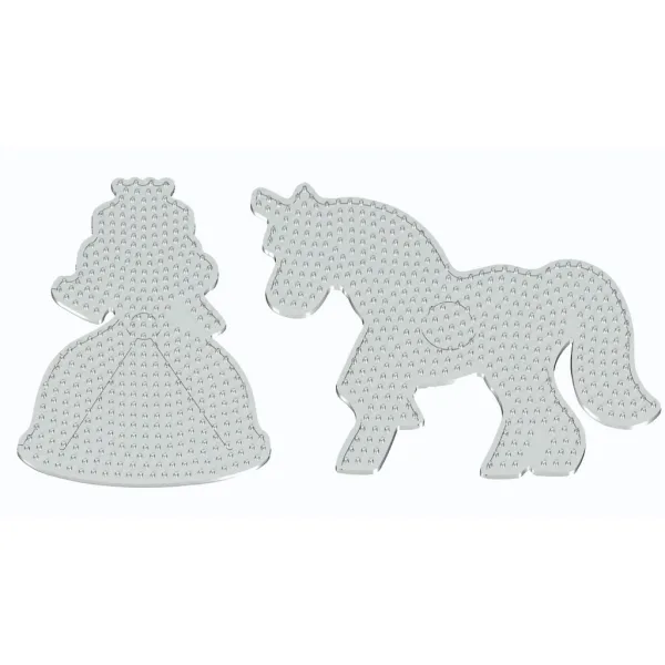 PlayBox: 2 basi per perline stirabili da 9 mm a forma di unicorno e principessa immagine 1