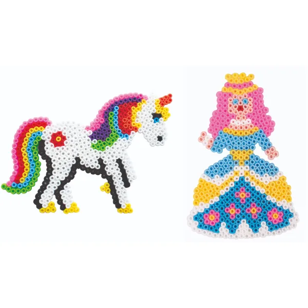 PlayBox: 2 basi per perline stirabili da 9 mm a forma di unicorno e principessa immagine 2