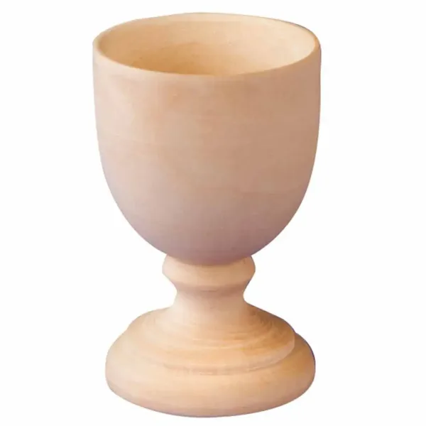 PlayBox: Calice portauova in legno naturale decorabile, diametro 42mm, altezza 65mm, confezione da 10 pezzi immagine 1