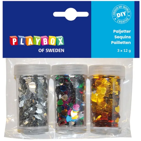 PlayBox: Cuori decorativi in diversi colori confezione da 3x12g immagine 1