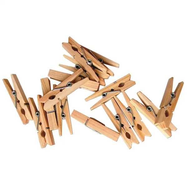 PlayBox: Mollette decorative in legno naturale 45mm confezione da 100 pezzi immagine 1