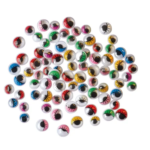 PlayBox: Occhi decorativi colorati con ciglia in quattro dimensioni, set da 140 pezzi immagine 1