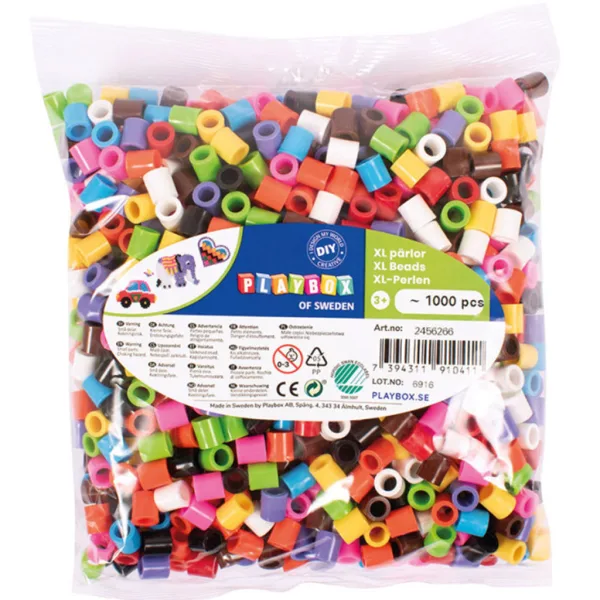 PlayBox: Perle stirabili colorate XL MIDI da 9 mm, confezione da 1000 pezzi immagine 1