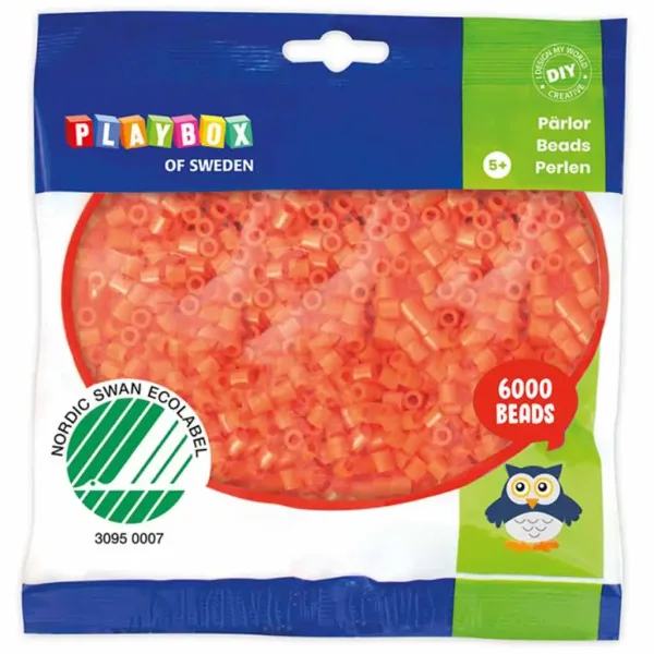 PlayBox: Perline MIDI da stirare da 5 mm colore arancione confezione da 6000 pezzi immagine 1