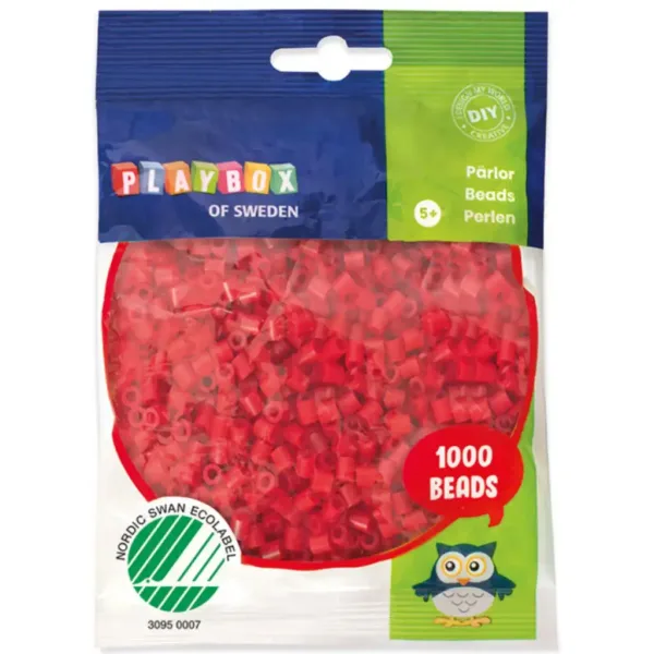 PlayBox: Perline MIDI da stirare da 5 mm, confezione da 1000 pezzi, colore rosso immagine 1