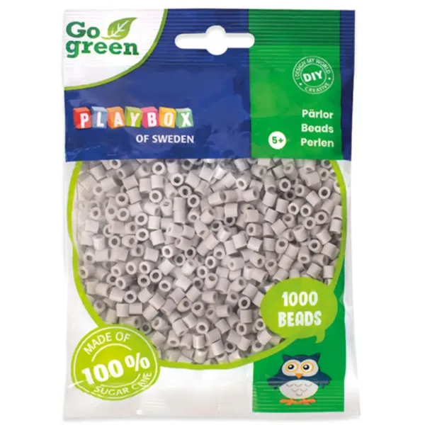 PlayBox: Perline da stirare MIDI Go Green da 5 mm, confezione da 1000 pezzi, colore grigio immagine 1