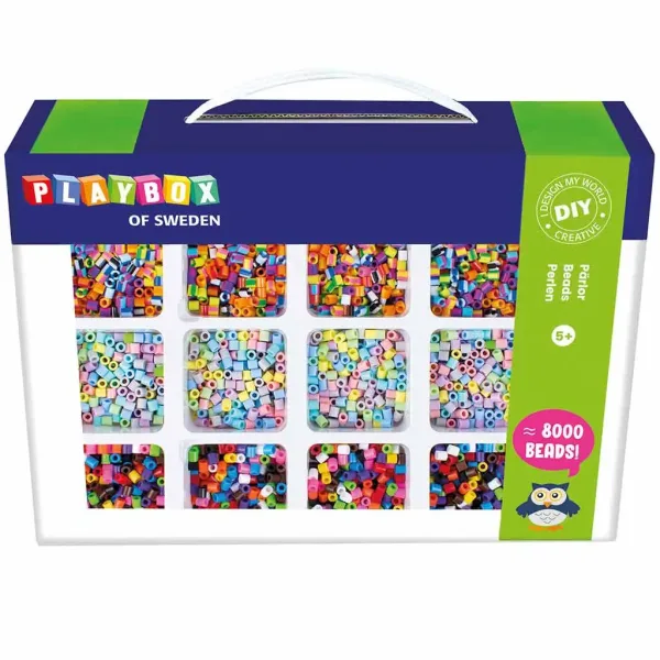 PlayBox: Perline da stirare MIDI da 5 mm, 12 colori, confezione da 8000 pezzi immagine 1