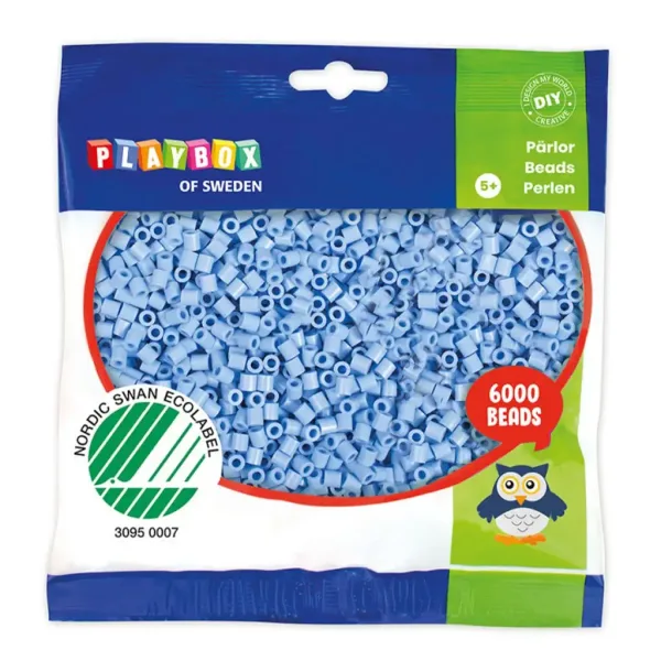 PlayBox: Perline da stirare MIDI da 5 mm, 6000 pezzi, colore blu pastello immagine 1