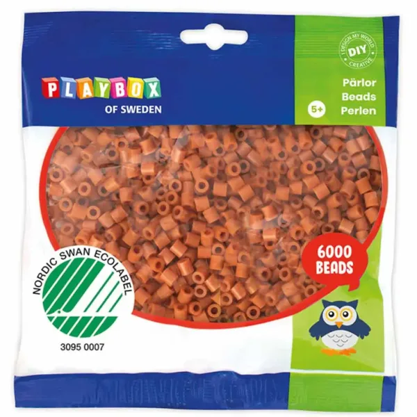 PlayBox: Perline da stirare MIDI da 5 mm colore marrone chiaro confezione da 6000 pezzi immagine 1