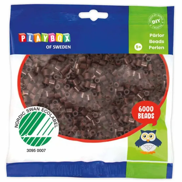 PlayBox: Perline da stirare MIDI da 5 mm colore marrone, confezione da 6000 pezzi immagine 1