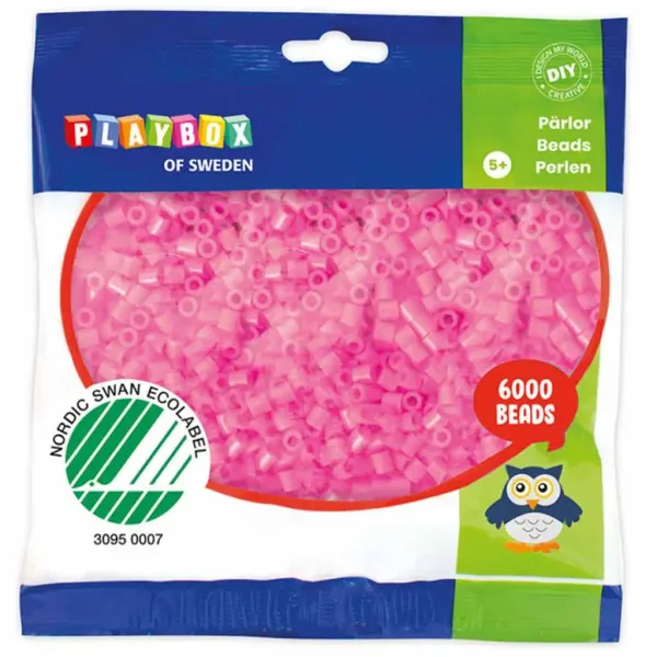 PlayBox: Perline da stirare MIDI da 5 mm colore rosa, confezione da 6000 pezzi immagine 1