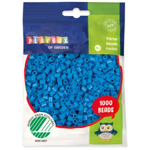 PlayBox: Perline da stirare MIDI da 5 mm, confezione da 1000 pezzi, colore blu immagine 1
