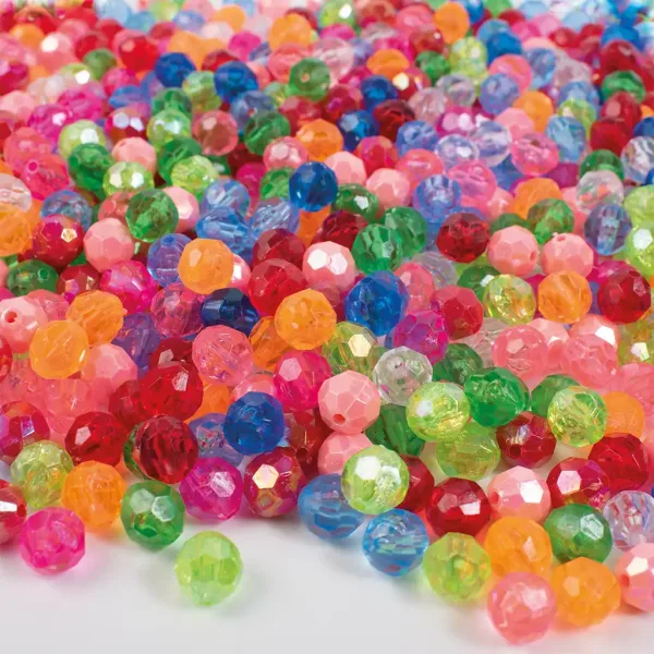 PlayBox: Perline decorative colorate in plastica infilabili, confezione da 250 pezzi immagine 1