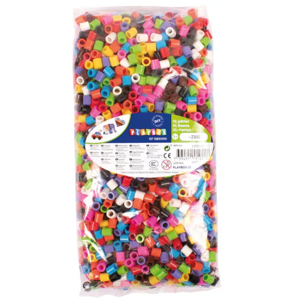 PlayBox: Perline midi colorate XL da stirare, 9 mm, confezione da 2300 pezzi immagine 1