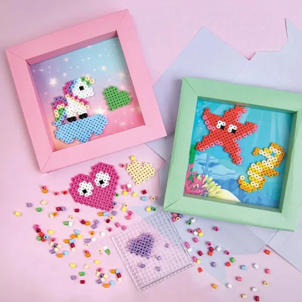 PlayBox: Set creativo per la realizzazione di immagini con perline da stirare - Unicorno immagine 2