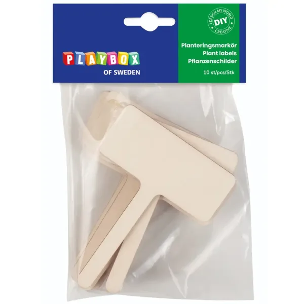 PlayBox: Set di 10 targhette in legno per piantagione immagine 1