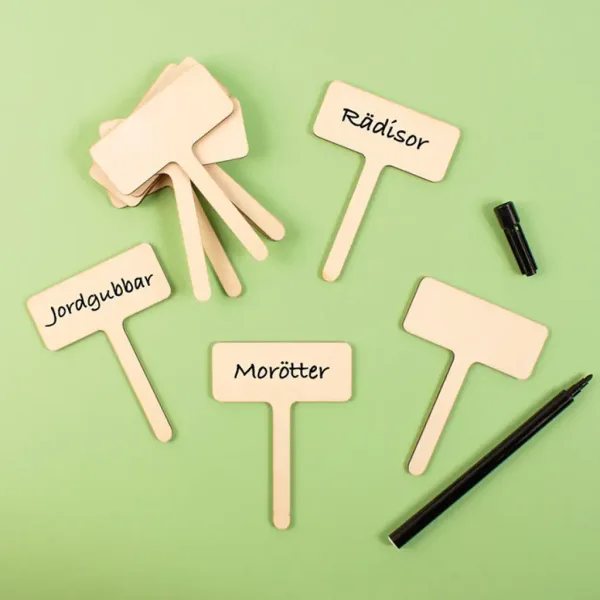 PlayBox: Set di 10 targhette in legno per piantagione immagine 2