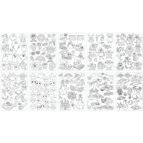 PlayBox: Set di 160 adesivi colorabili immagine 2
