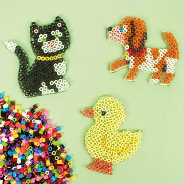 PlayBox: Set di 4 basi a tema animali per perline da stirare MIDI da 5 mm immagine 3