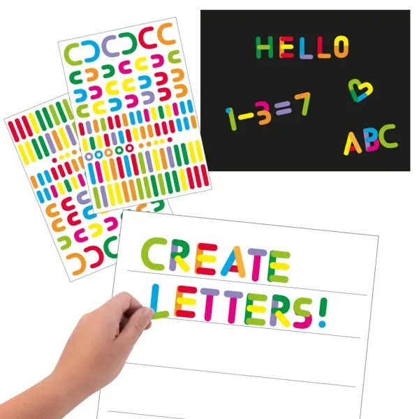 PlayBox: Set di adesivi per creare lettere, 600 pezzi immagine 2