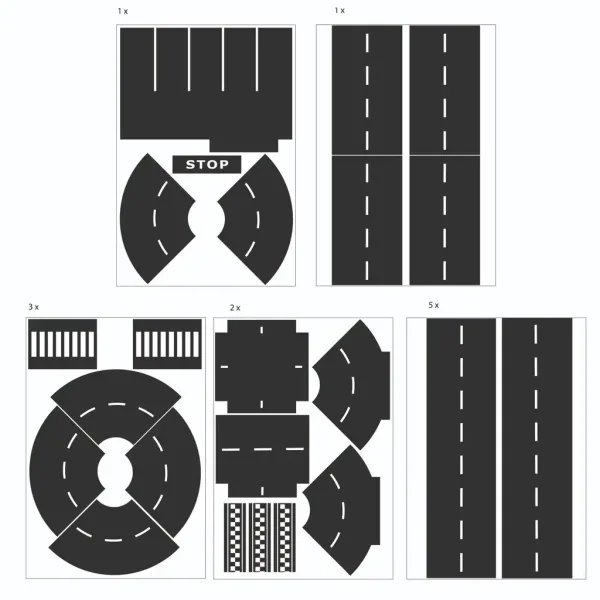 PlayBox: Set di adesivi per strada con 12 fogli di adesivi immagine 2