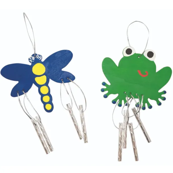 PlayBox: Set di campanelli a vento fai-da-te con animali, 12 pezzi immagine 2