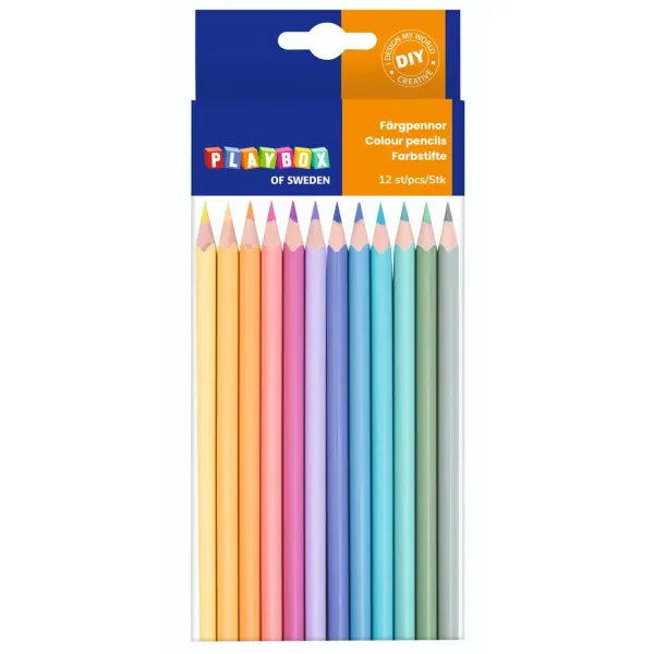 PlayBox: Set di matite colorate triangolari pastello da 12 pezzi immagine 1
