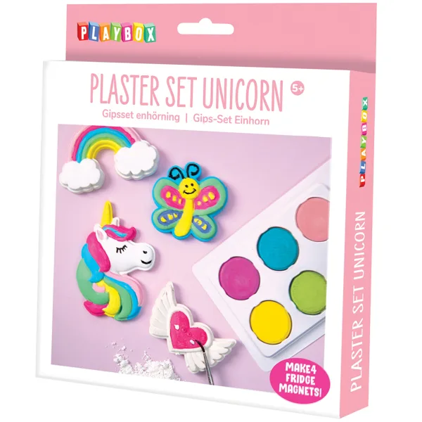 PlayBox: Set di stampi in gesso per magneti da frigorifero a forma di unicorno immagine 1