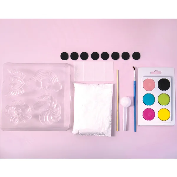 PlayBox: Set di stampi in gesso per magneti da frigorifero a forma di unicorno immagine 2