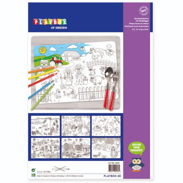 PlayBox: Set di tovagliette da colorare immagine 1