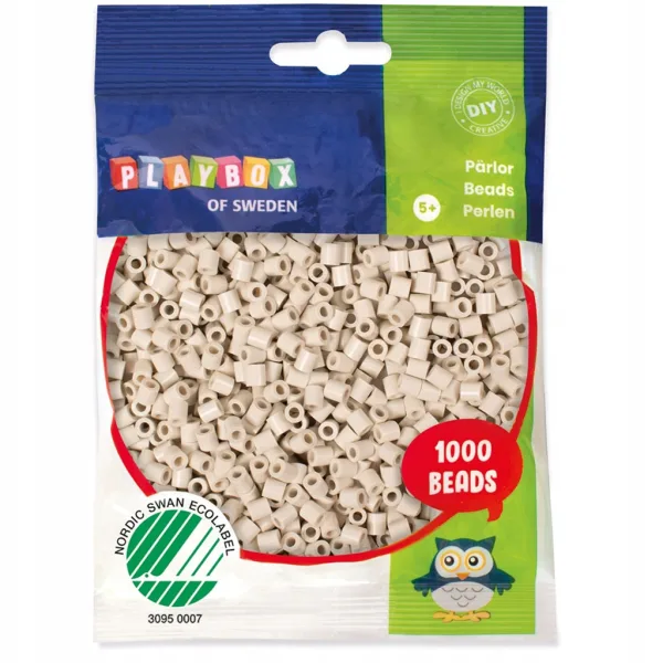 PlayBox: perline MIDI termoadesive da 5 mm, confezione da 1000 pezzi, colore marrone chiaro immagine 1