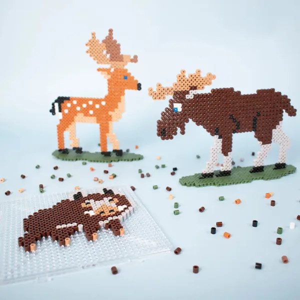 PlayBox: perline termoadesive MIDI da 5 mm, set da 2400 pezzi - Animali della foresta immagine 2