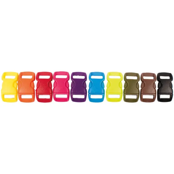 PlayBox: set da 10 fibbie colorate in plastica da 11 mm immagine 1