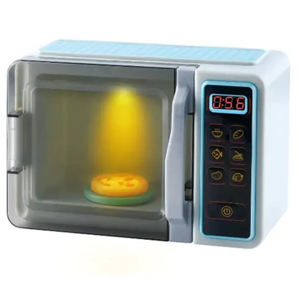 Playgo: Forno a microonde con luci, suoni ed elementi mobili 25x12x17cm immagine 2